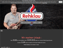 Tablet Screenshot of metzgerei-rehklau.com